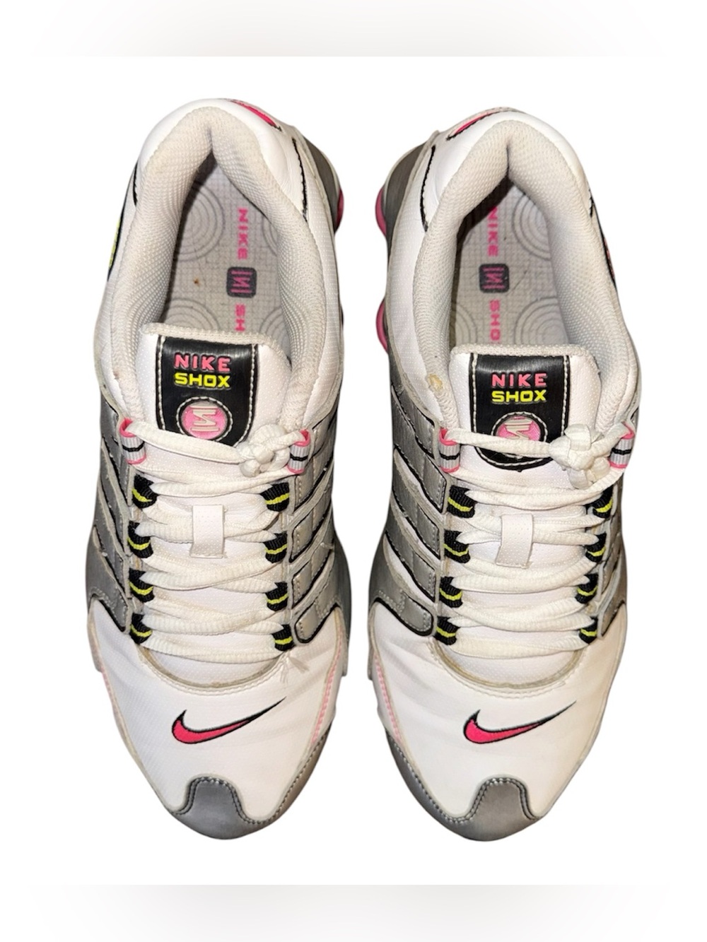 Nike Shox White Metallic/Silver/Pink Women’s Size 9.5 Rare Color-way - Picture 6 of 10